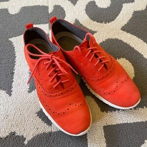 Cole Haan Women’s Zero Grand Orange Oxfords - Size 8